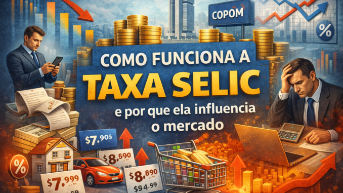 Saiba o que é a taxa Selic, como ela é definida e por que influencia juros, crédito, inflação e investimentos.