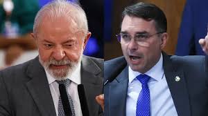 Lula e Flávio Bolsonaro