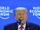Donald Trump discursa no Fórum Econômico Mundial, em Davos, na Suíça.
