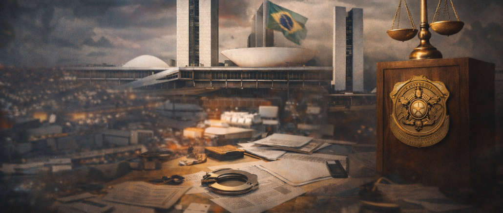 Ilustração representa investigação envolvendo o STF, o Banco Master e esclarecimentos de Dias Toffoli sobre dividendos declarados