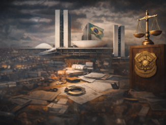 Ilustração representa investigação envolvendo o STF, o Banco Master e esclarecimentos de Dias Toffoli sobre dividendos declarados