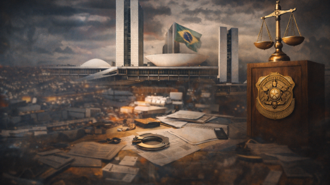 Ilustração representa investigação envolvendo o STF, o Banco Master e esclarecimentos de Dias Toffoli sobre dividendos declarados